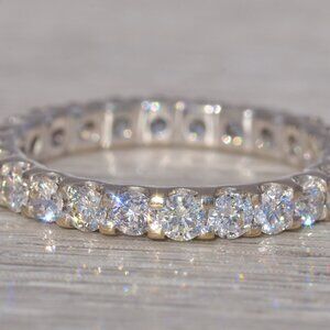 Natural Diamond Eternity Band in White Gold